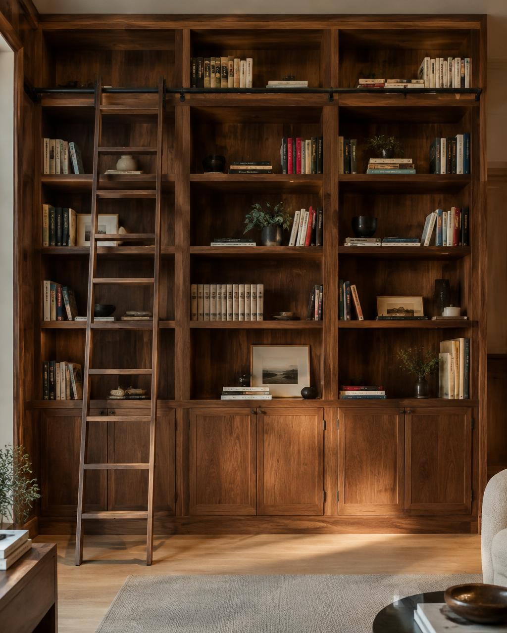The Libris Wall Unit in a serene architectural interior